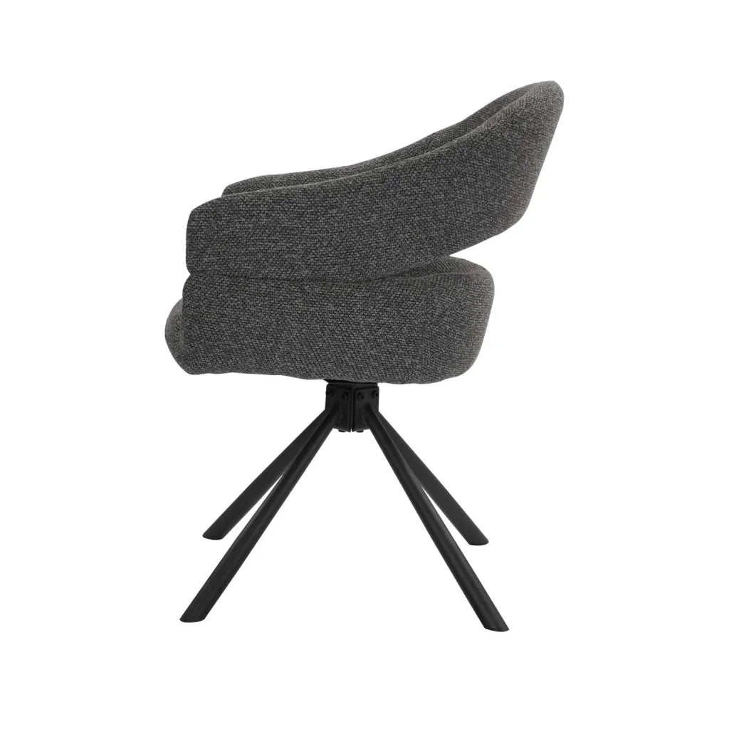 JEN FABRIC SWIVEL DINING CHAIR