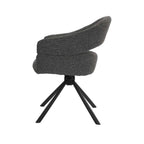JEN FABRIC SWIVEL DINING CHAIR