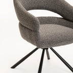 JEN FABRIC SWIVEL DINING CHAIR