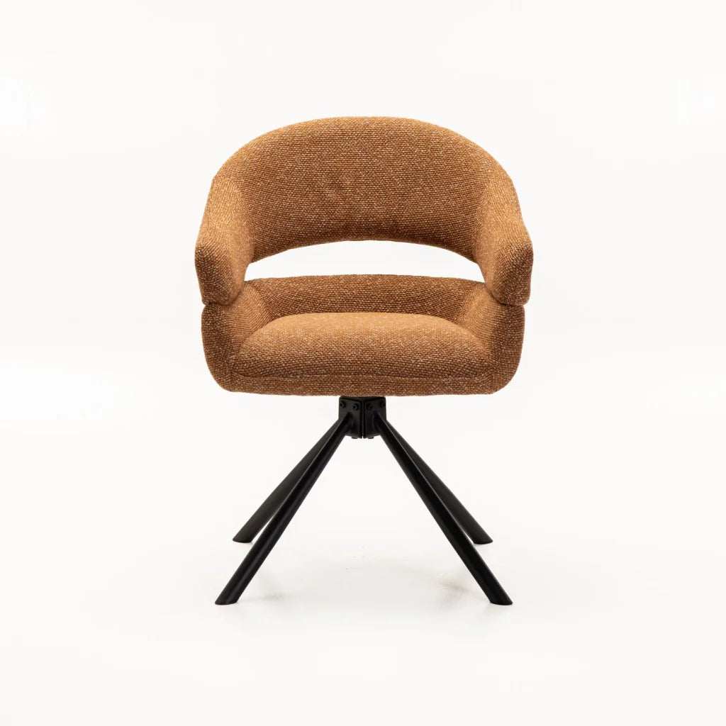 JEN FABRIC SWIVEL DINING CHAIR
