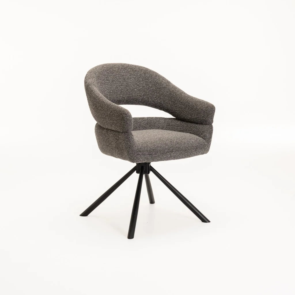 JEN FABRIC SWIVEL DINING CHAIR