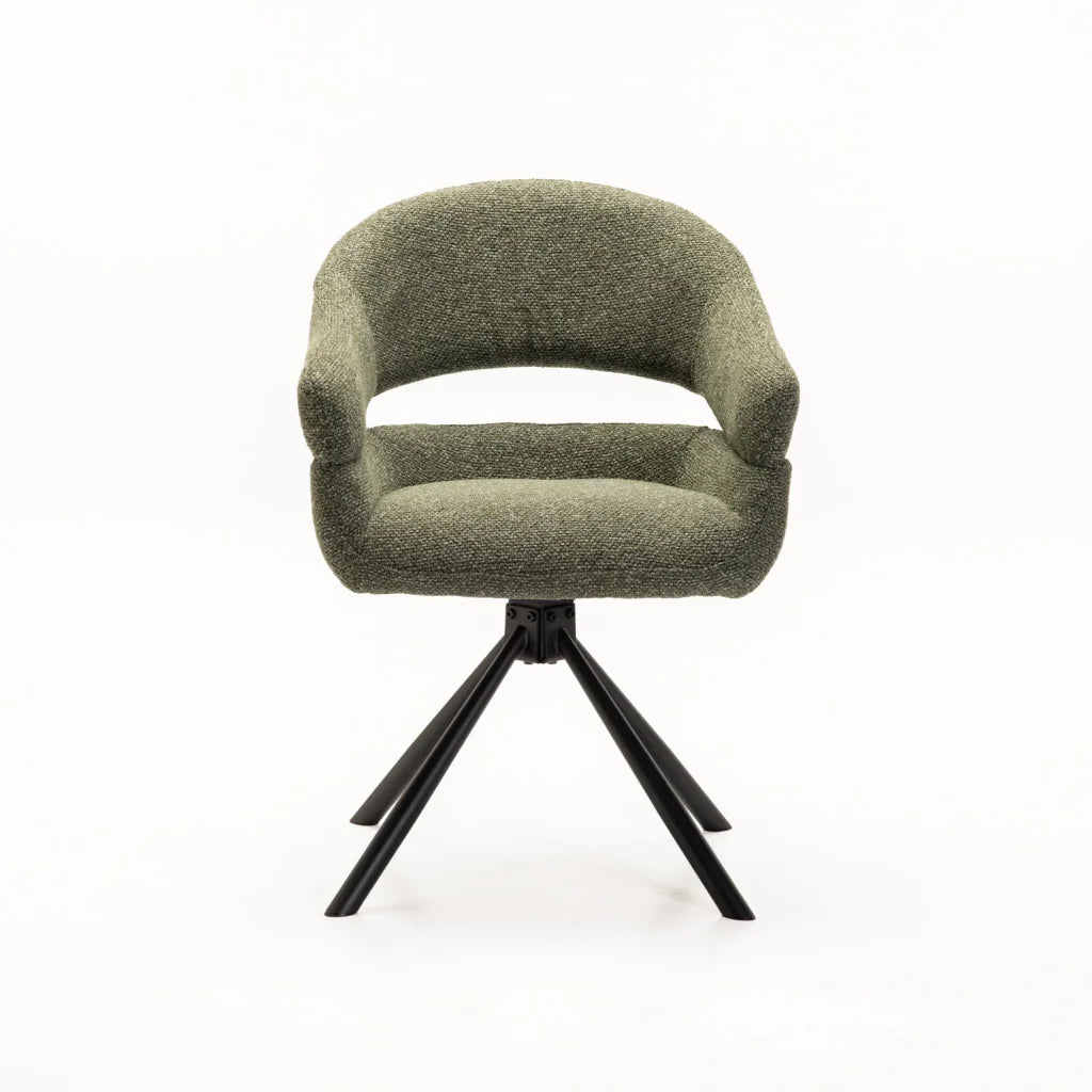 JEN FABRIC SWIVEL DINING CHAIR