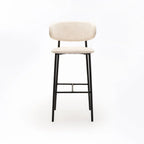 JOSIE FABRIC BARSTOOL-BLACK LEG