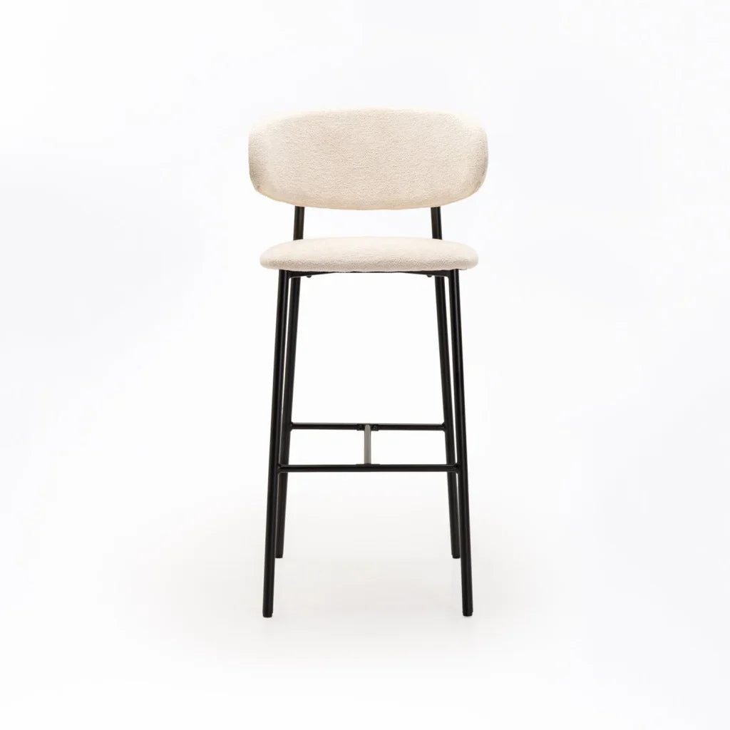 JOSIE FABRIC BARSTOOL-BLACK LEG