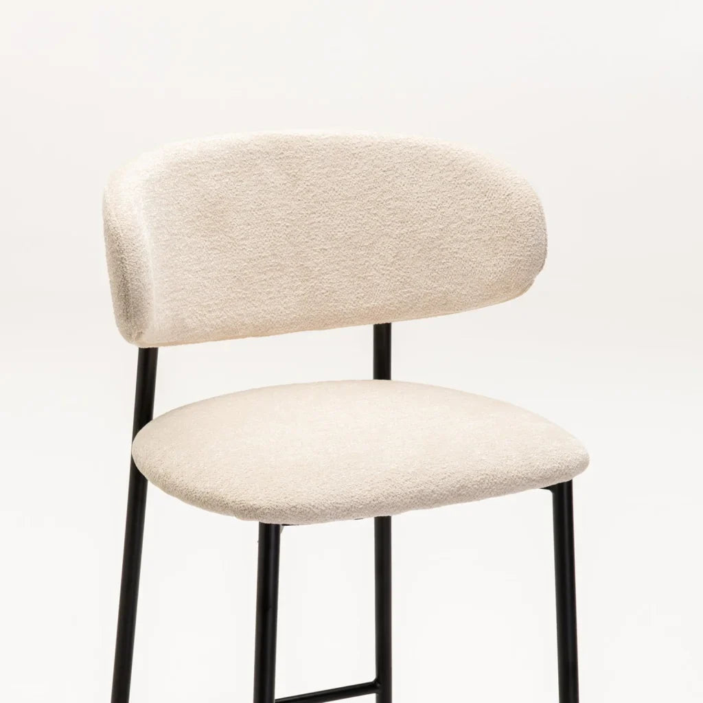JOSIE FABRIC BARSTOOL-BLACK LEG