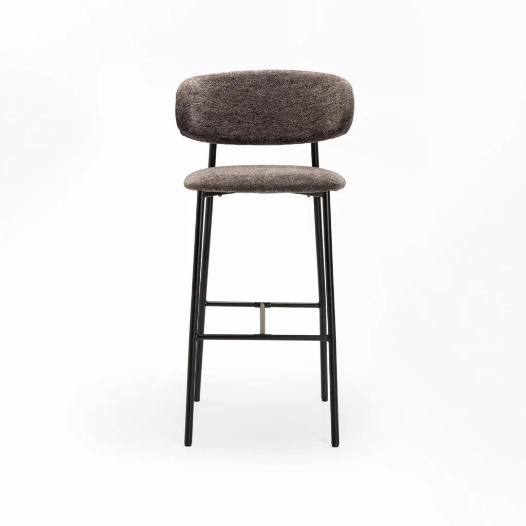 JOSIE FABRIC BARSTOOL-BLACK LEG