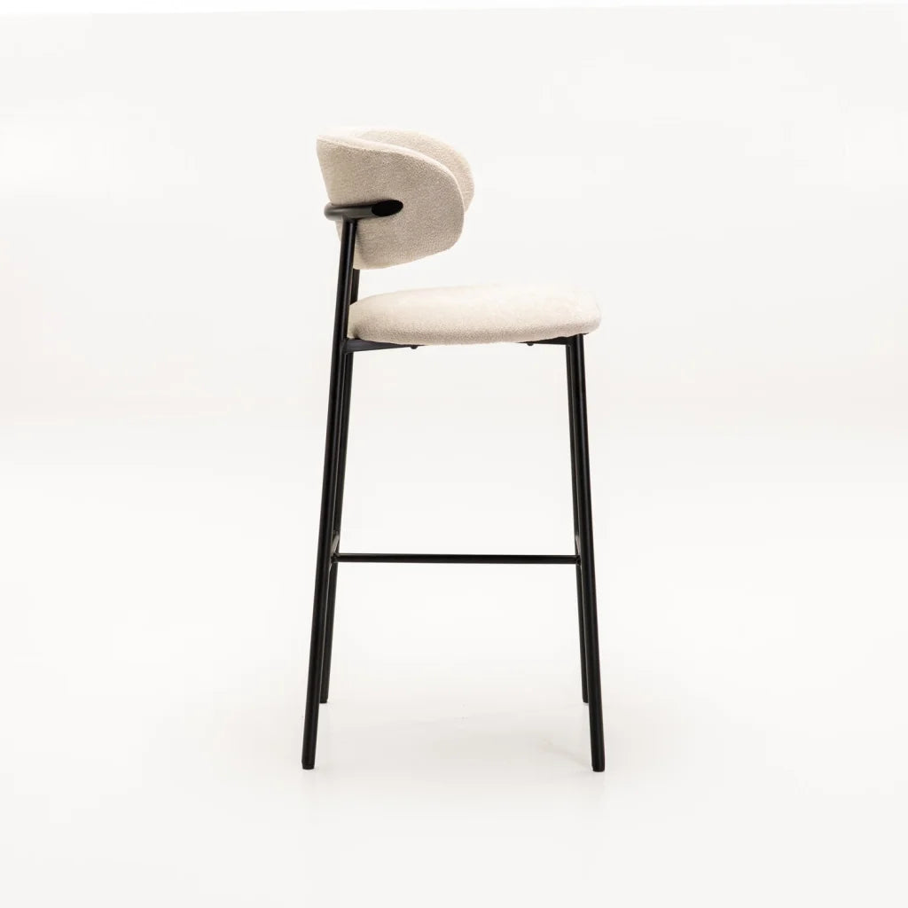 JOSIE FABRIC BARSTOOL-BLACK LEG