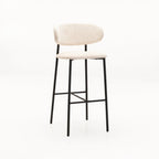 JOSIE FABRIC BARSTOOL-BLACK LEG