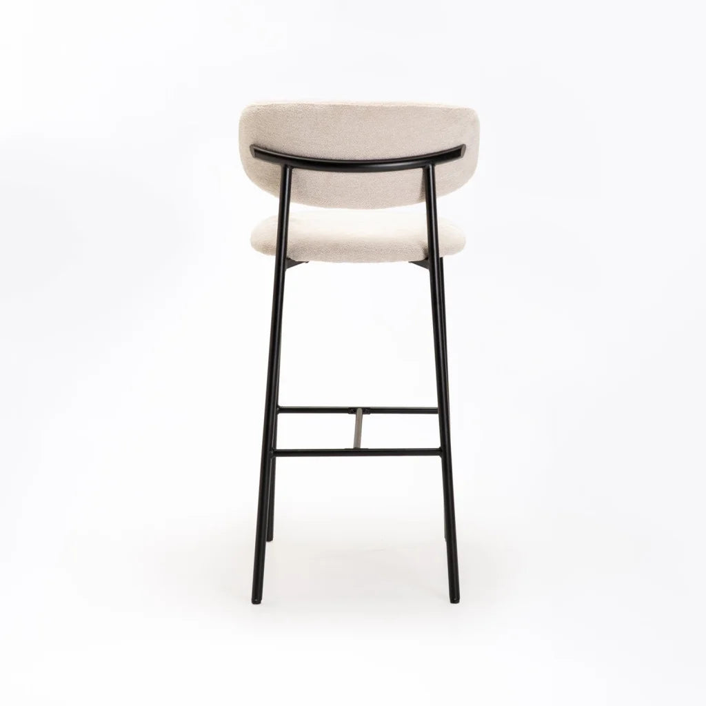 JOSIE FABRIC BARSTOOL-BLACK LEG