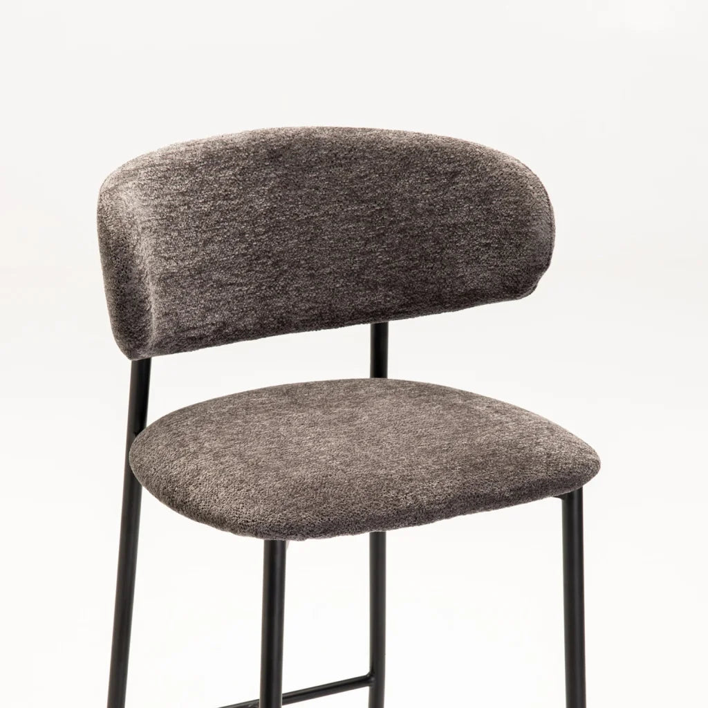 JOSIE FABRIC BARSTOOL-BLACK LEG