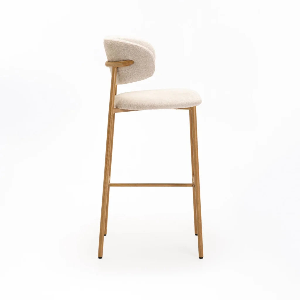 JOSIE FABRIC BARSTOOL-NATURAL LEG