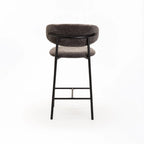 JOSIE FABRIC KITCHEN STOOL-BLACK LEG