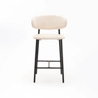 JOSIE FABRIC KITCHEN STOOL-BLACK LEG