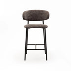 JOSIE FABRIC KITCHEN STOOL-BLACK LEG