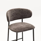 JOSIE FABRIC KITCHEN STOOL-BLACK LEG