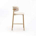 JOSIE FABRIC KITCHEN STOOL-NATURAL LEG