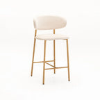 JOSIE FABRIC KITCHEN STOOL-NATURAL LEG