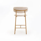 JOSIE FABRIC KITCHEN STOOL-NATURAL LEG