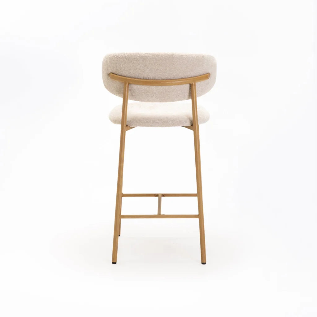 JOSIE FABRIC KITCHEN STOOL-NATURAL LEG