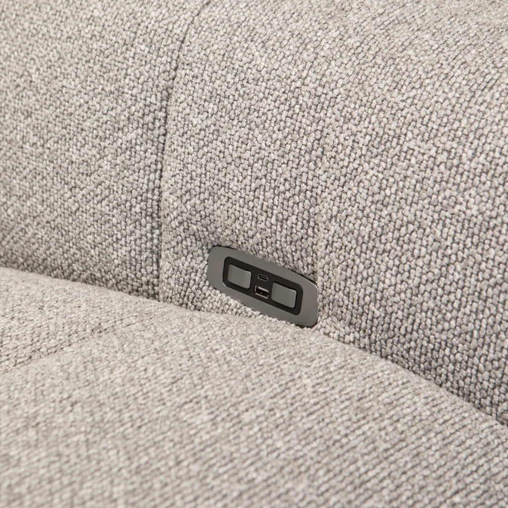 JULIO FABRIC ELECTRIC POWER 3 SEATER RECLINER