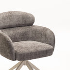 KAT FABRIC SWIVEL DINING CHAIR