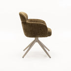 KAT FABRIC SWIVEL DINING CHAIR