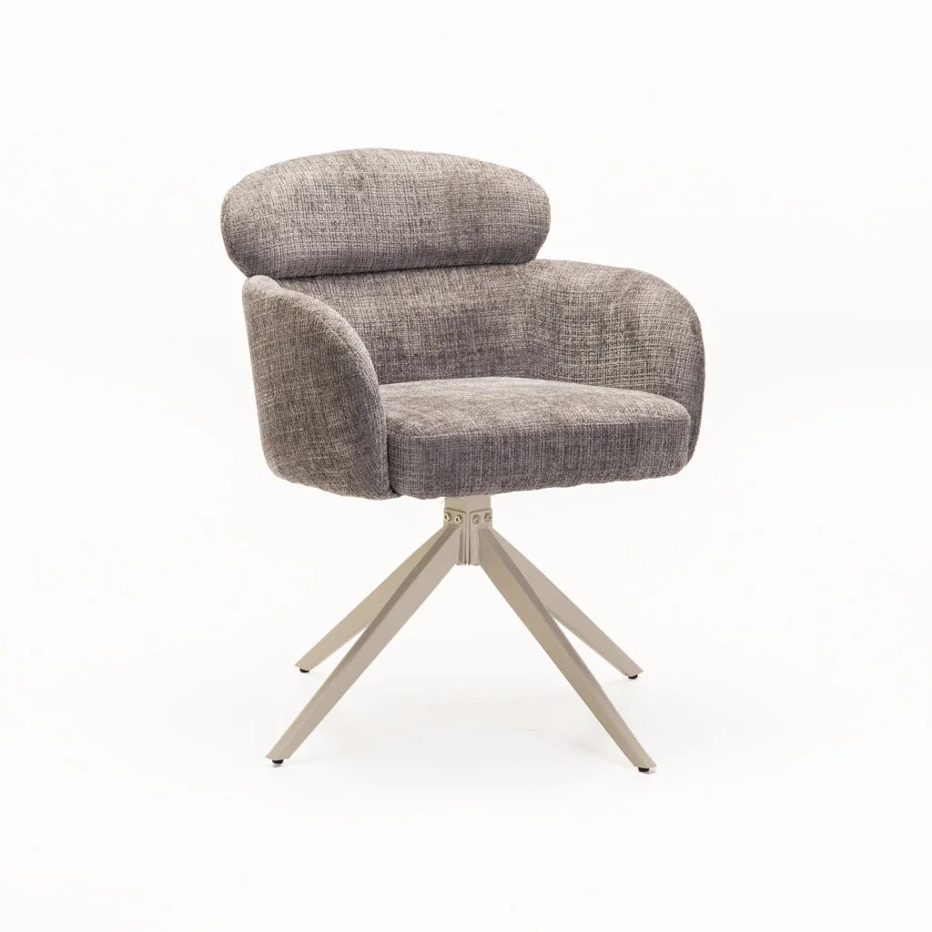 KAT FABRIC SWIVEL DINING CHAIR