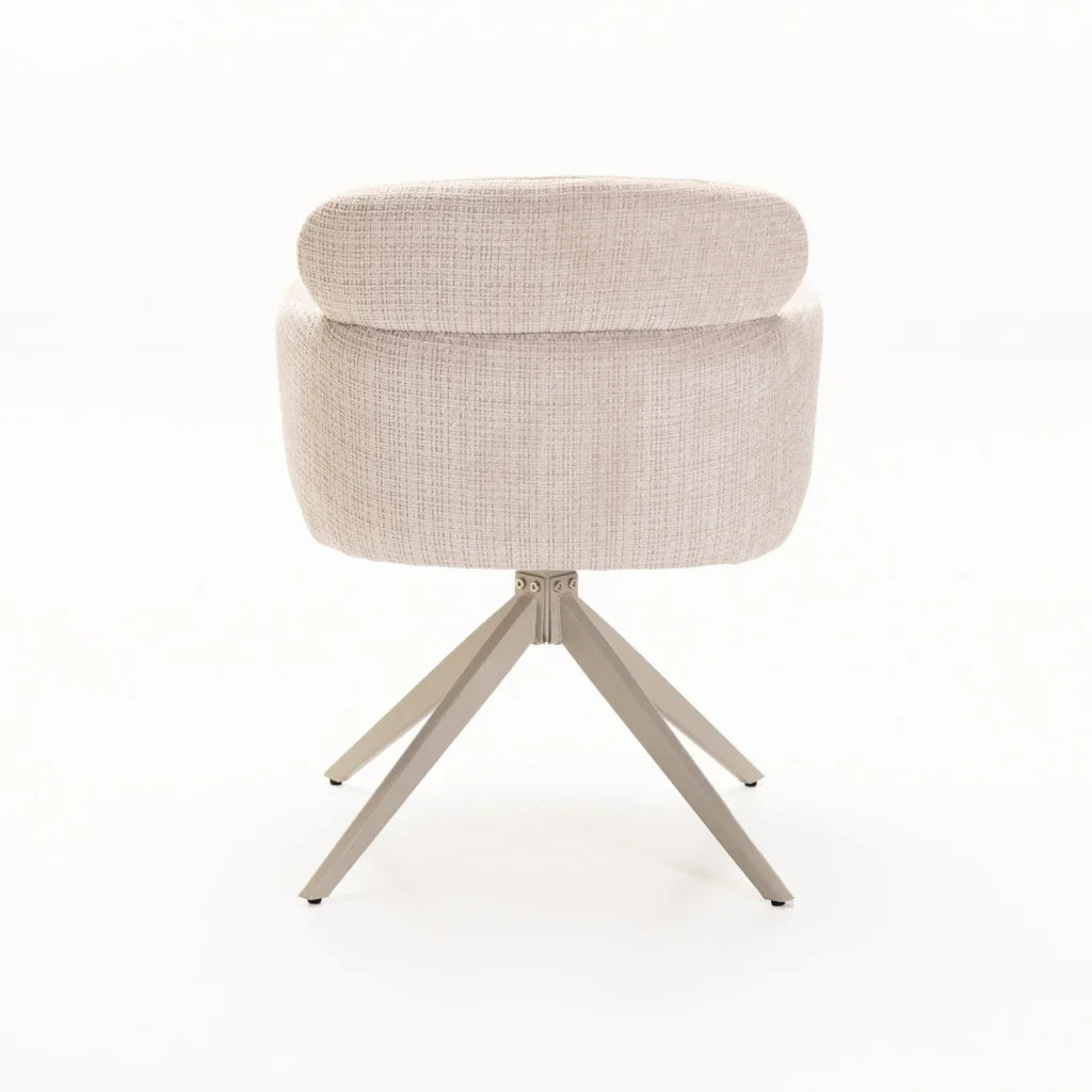 KAT FABRIC SWIVEL DINING CHAIR