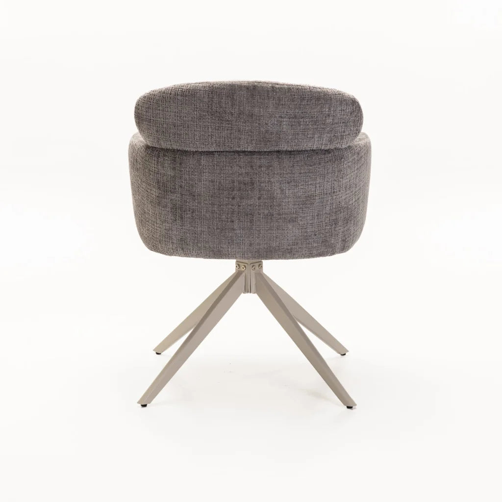 KAT FABRIC SWIVEL DINING CHAIR