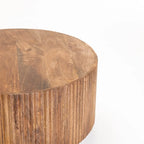 KAVI 70cm ROUND SOLID WOOD COFFEE TABLE