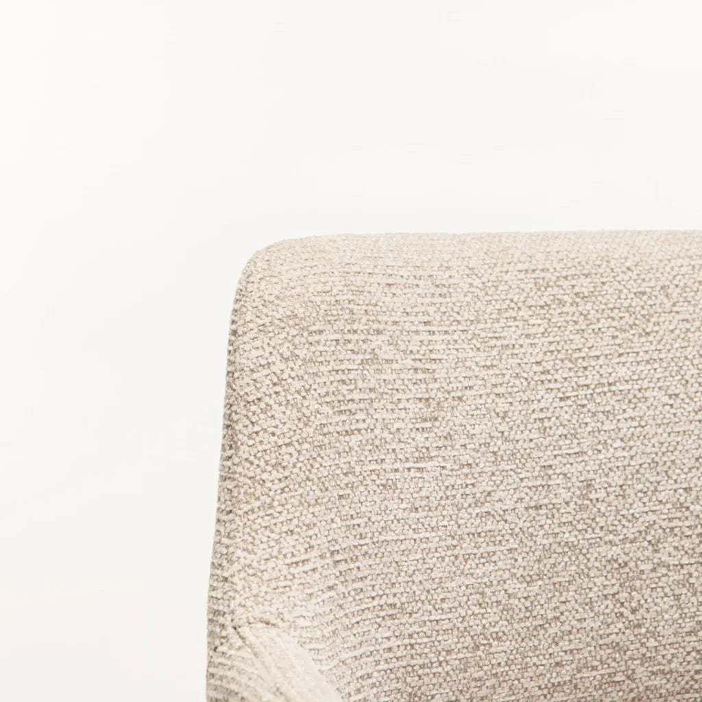 KIARA WOODEN DINING CHAIR - SPECKLED OATMEAL