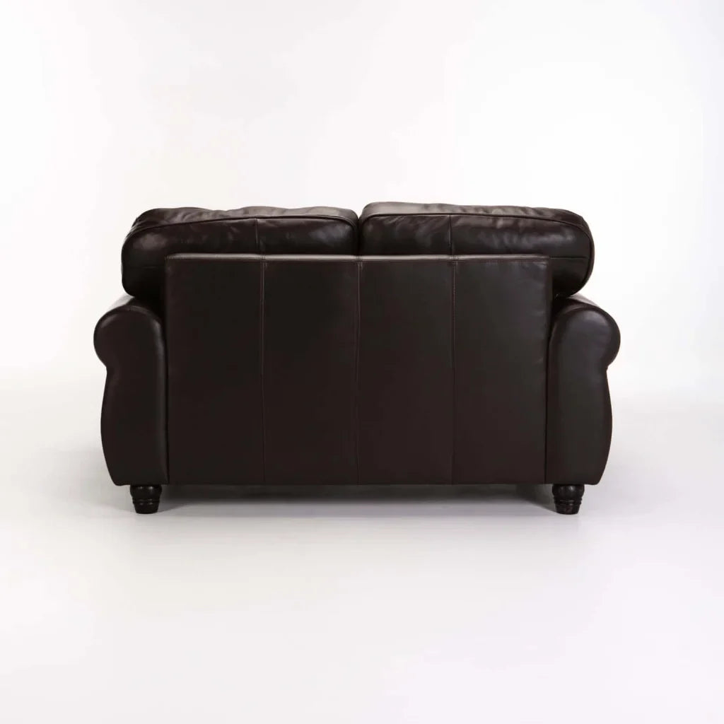 KINGSLEY GENUINE LEATHER 2 SEATER COUCH