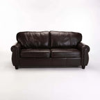 KINGSLEY GENUINE LEATHER 3 SEATER COUCH