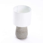 TABLE LAMP CROSSED BASE CREAM FABRIC SHADE