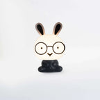 TABLE LAMP JUNIOR BLACK & WHITE RABBIT W/GLASSES