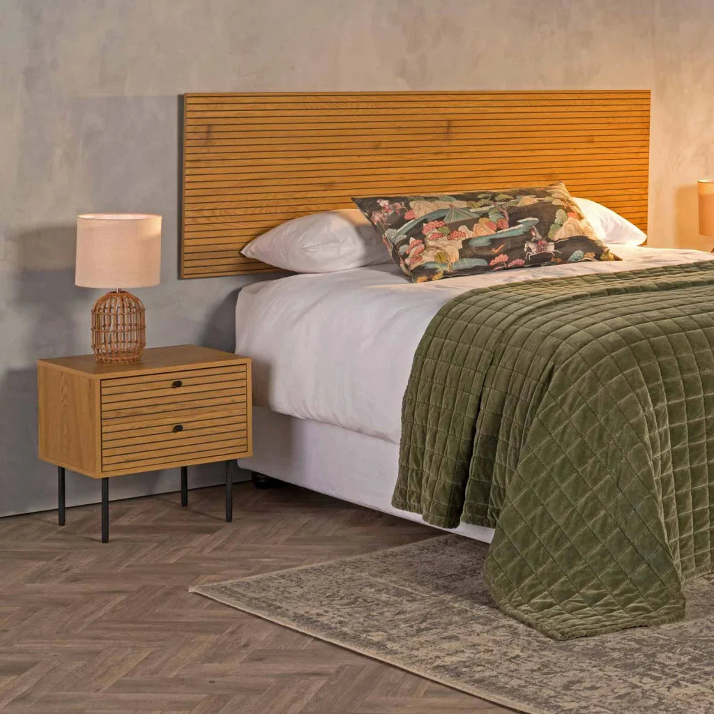 TABLE LAMP RATTAN CAGE CREAM FABRIC SHADE