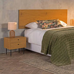 TABLE LAMP RATTAN CAGE CREAM FABRIC SHADE