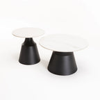 LEA SET OF 2 70/50cm STONE TOP COFFEE TABLE
