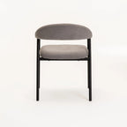 LEE FABRIC DINING CHAIR GREY/BLACK LEG