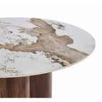 LIV 120CM ROUND STONE TOP DINING TABLE