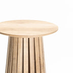 LOLA 45cm ROUND SIDE TABLE - OAK