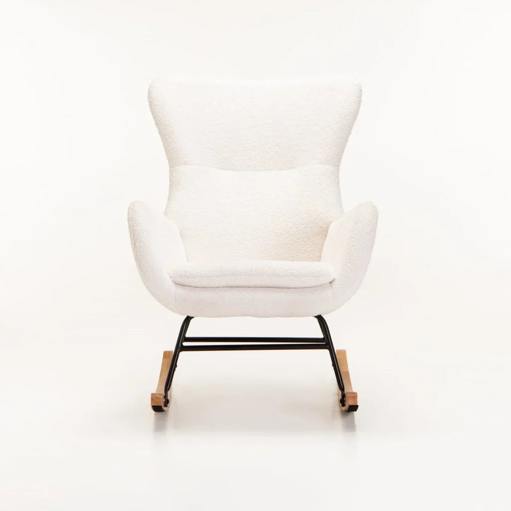 LULU FLEECE ROCKING CHAIR - CREAM