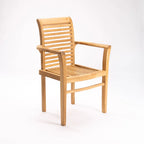 MILAN TEAK STACKING ARMCHAIR