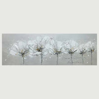 OIL PAINTING ART G3 - FLOWERS GREY 50X150