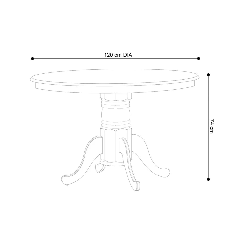 OLIVER 120cm ROUND DINING TABLE