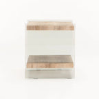 OPAL 45x45cm 8MM TEMPERED GLASS SIDE TABLE