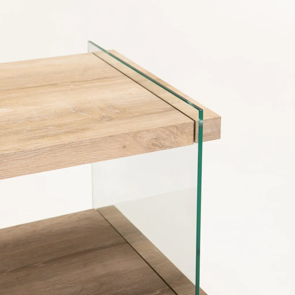 OPAL 45x45cm 8MM TEMPERED GLASS SIDE TABLE