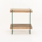 OPAL 45x45cm 8MM TEMPERED GLASS SIDE TABLE