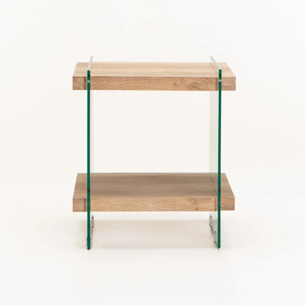 OPAL 45x45cm 8MM TEMPERED GLASS SIDE TABLE