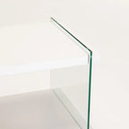 OPAL 45x45cm 8MM TEMPERED GLASS SIDE TABLE